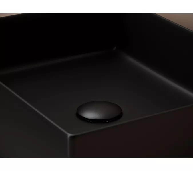 Раковина Ceramica Nova накладная прямоугольная 361*471*130, без перелива,  цвет черный матовый, арт.СN6069MB, Выбрать цвет: Черный, изображение 3