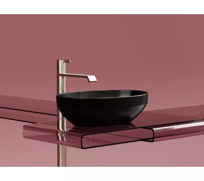 Умывальник чаша Ceramica Nova накладная овальная (цвет Черный Матовый) Element 502*363*145мм, Выбрать цвет: Черный, изображение 3