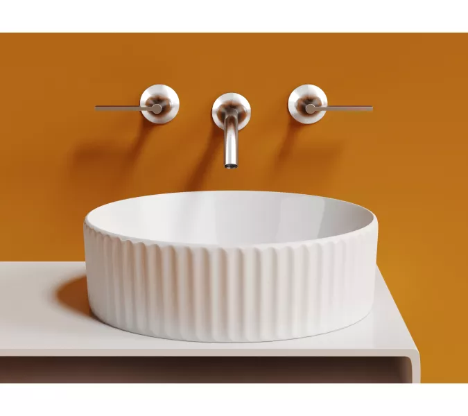 Умывальник чаша Ceramica Nova накладная круглая Element 360*360*115мм, Выбрать цвет: Белый, изображение 3
