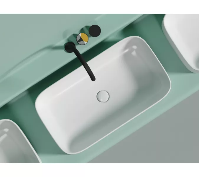 Умывальник чаша Ceramica Nova накладная ( Белый Матовый) Element 705*380*150мм, Выбрать цвет: Белый матовый, изображение 3