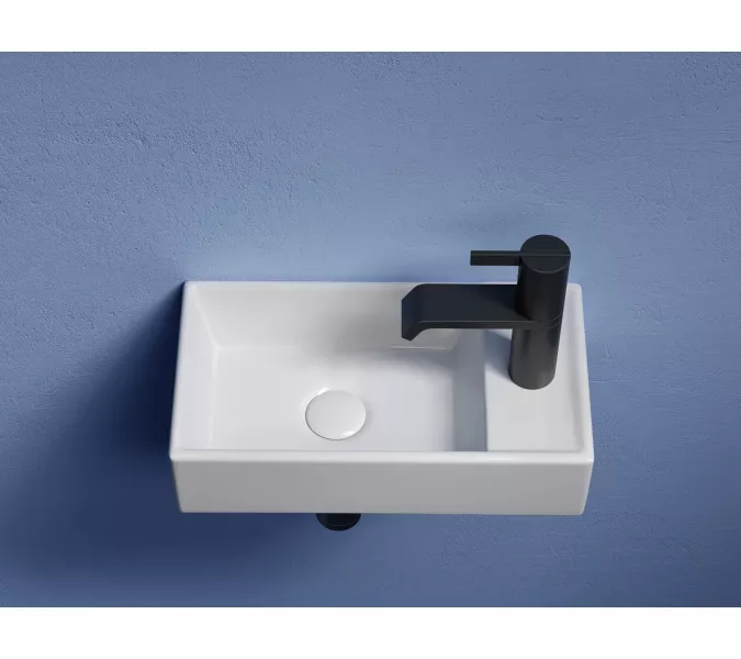 Умывальник подвесной Ceramica Nova L/R, Element 407*217*100, Выбрать цвет: Белый, Ориентация: левая, изображение 3