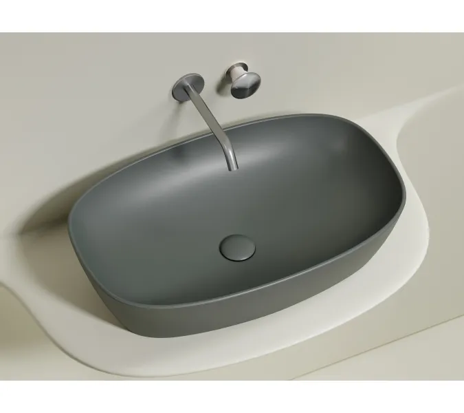 Умывальник чаша Ceramica Nova накладная овальная (цвет Антрацит Матовый) Element 600*380*138мм, Выбрать цвет: Антрацит матовый, изображение 3
