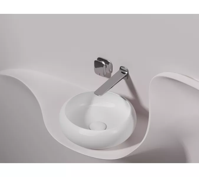 Умывальник чаша Ceramica Nova накладная круглая (цвет Белый Матовый) Element 360*360*120мм, Выбрать цвет: Белый матовый, изображение 3