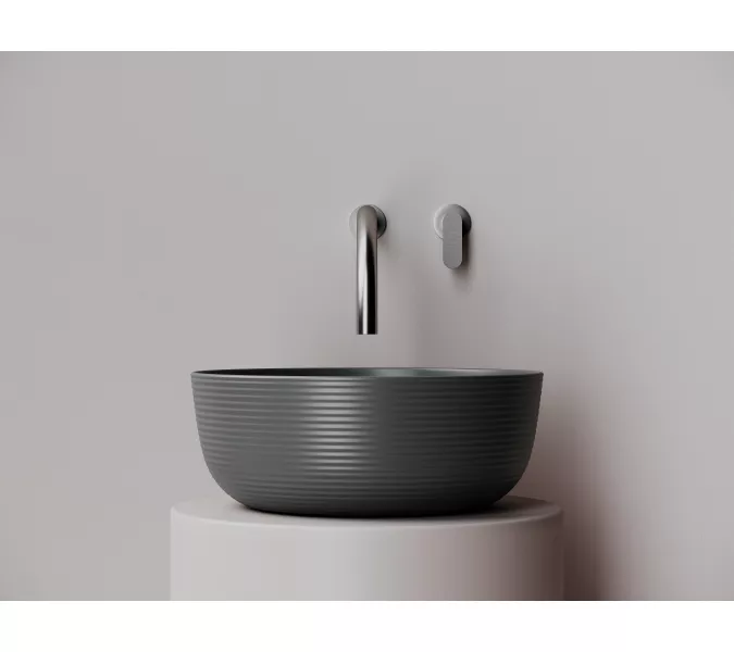 Раковина Ceramica Nova накладная круглая 356*356*135, без перелива, цвет темный антрацит матовый, Выбрать цвет: Темный антрацит матовый, изображение 3