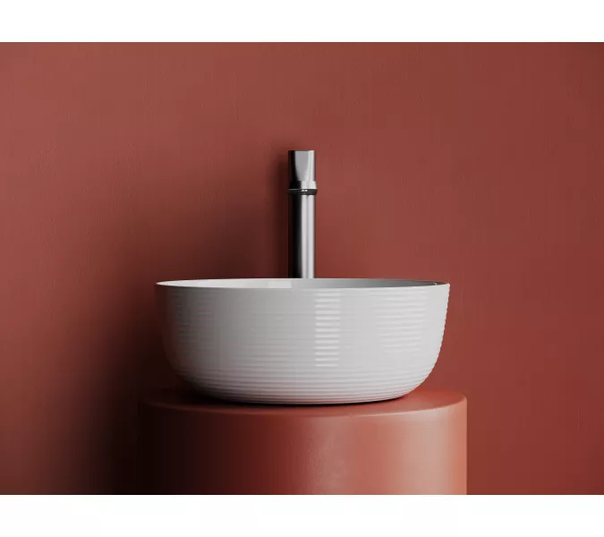 Раковина Ceramica Nova накладная круглая 356*356*135, без перелива, цвет белый, Выбрать цвет: Белый, изображение 3
