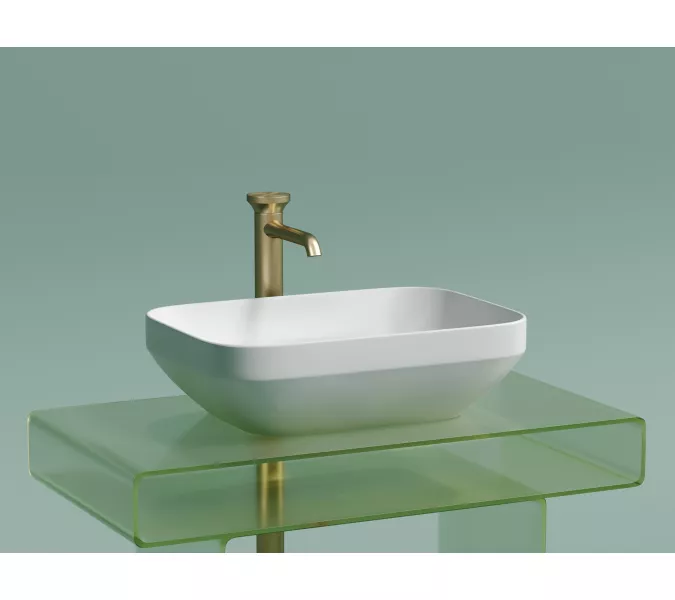 Умывальник чаша Ceramica Nova накладная прямоугольная (цвет Белый Матовый) Element 500*359*145мм, Выбрать цвет: Белый матовый, изображение 3