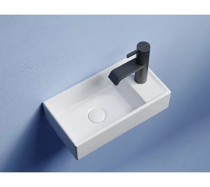 Умывальник подвесной Ceramica Nova L/R, Element 407*217*100, Выбрать цвет: Белый, Ориентация: левая, изображение 4