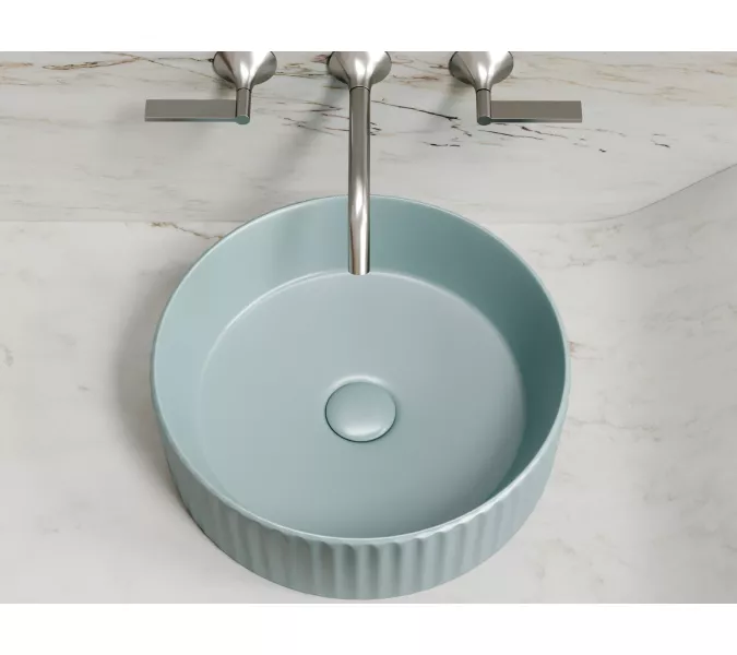 Умывальник чаша Ceramica Nova накладная круглая (цвет Зеленый Матовый) Element 360*360*115мм, Выбрать цвет: Зеленый, изображение 4