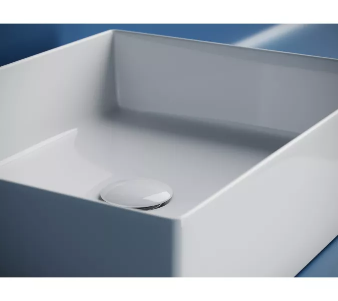 Раковина Ceramica Nova накладная прямоугольная 361*471*130, без перелива, цвет белый, арт.CN6069, Выбрать цвет: Белый, изображение 4