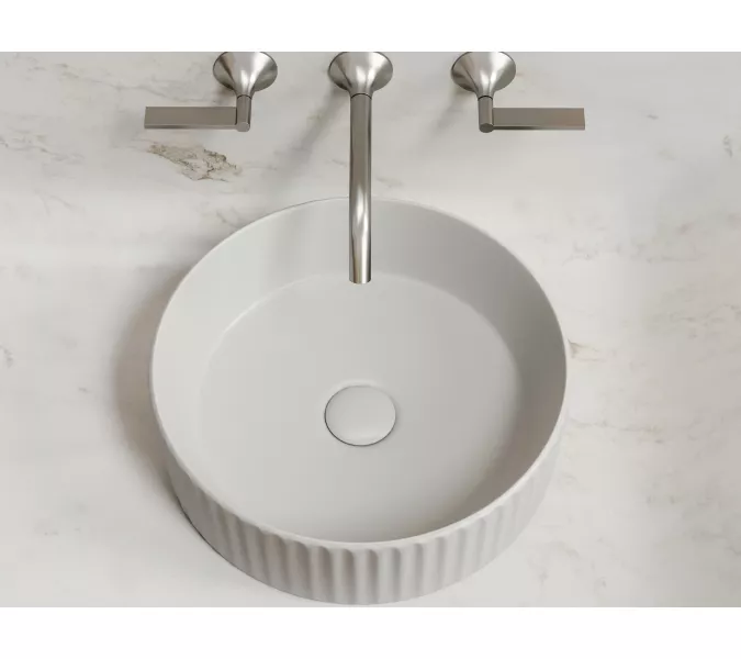Умывальник чаша Ceramica Nova накладная круглая (цвет Серый Матовый) Element 360*360*115мм, Выбрать цвет: серый, изображение 5