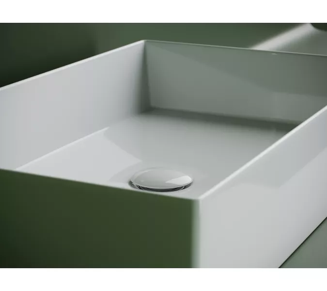 Раковина Ceramica Nova накладная прямоугольная 601*361*130, без перелива, цвет белый, арт. CN6070, Выбрать цвет: Белый, изображение 4