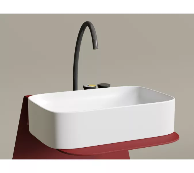 Умывальник чаша Ceramica Nova накладная прямоугольная (цвет Белый Матовый) Element 605*380*150мм, Выбрать цвет: Белый матовый, изображение 4