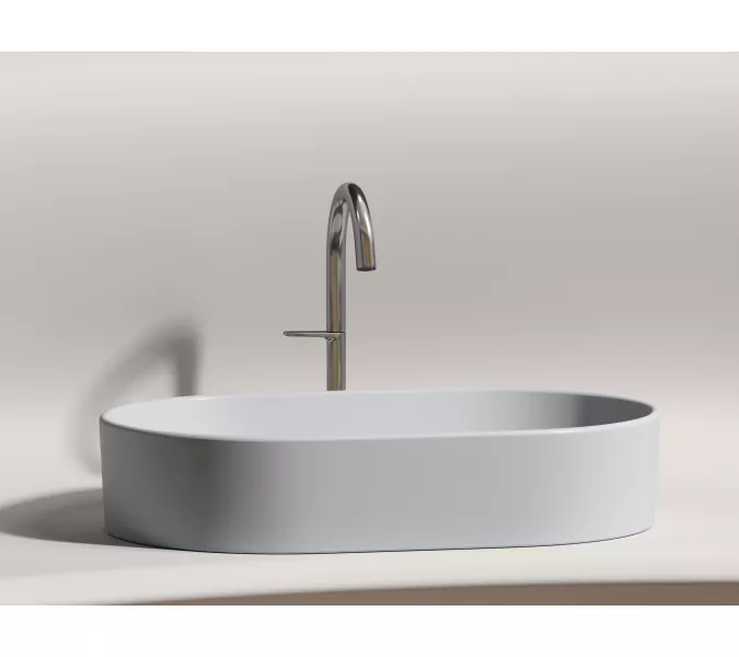 Умывальник чаша Ceramica Nova накладная овальная (цвет Серый Матовый) Element 608*385*122мм, Выбрать цвет: Серый, изображение 4