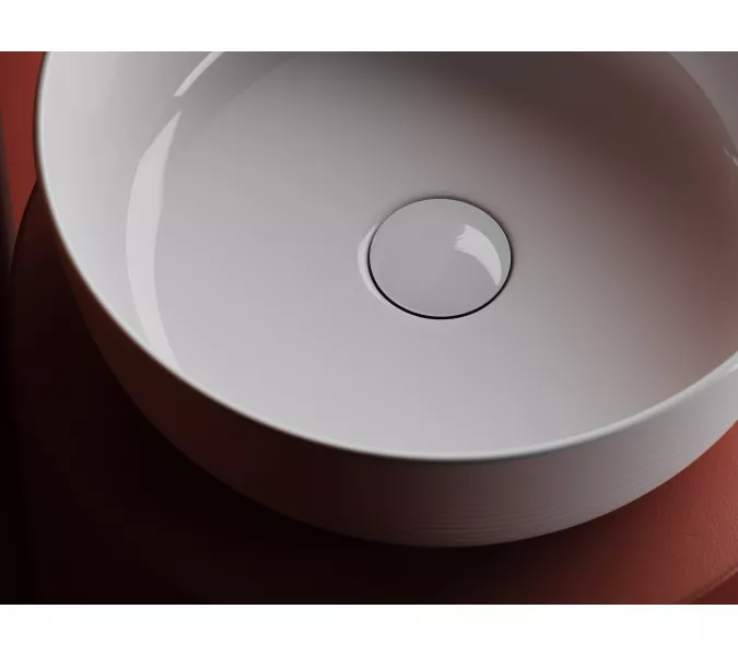 Раковина Ceramica Nova накладная круглая 356*356*135, без перелива, цвет белый, Выбрать цвет: Белый, изображение 4