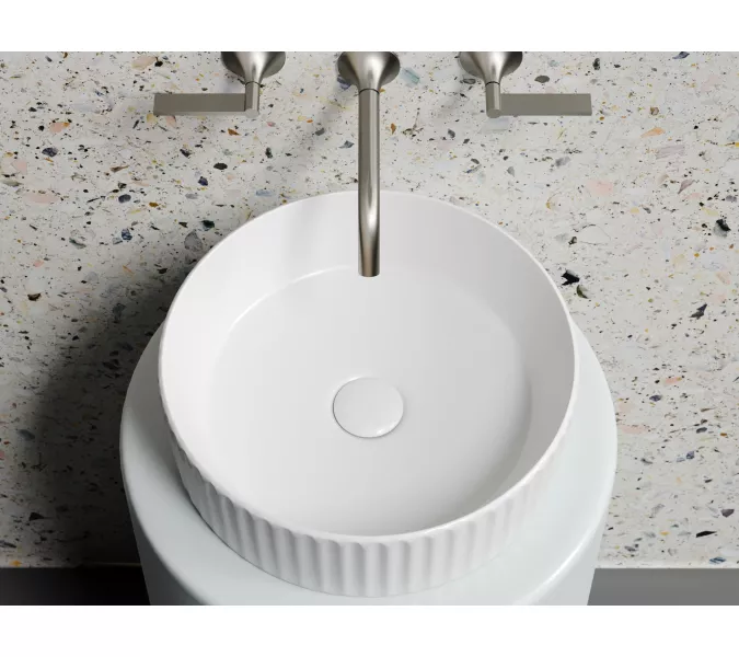 Умывальник чаша Ceramica Nova  накладная круглая (цвет Белый Матовый) Element 360*360*115мм, Выбрать цвет: Белый матовый, изображение 4