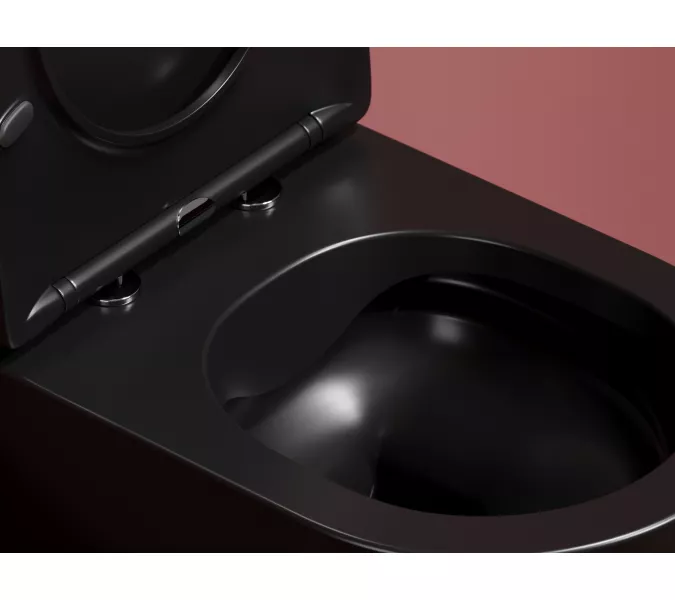 Подвесной унитаз Ceramica Nova  Modena  Rimless (цвет Черный Матовый), Выбрать цвет: Черный, изображение 8