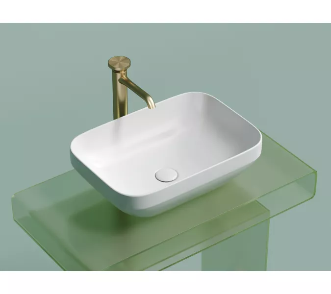 Умывальник чаша Ceramica Nova накладная прямоугольная (цвет Белый Матовый) Element 500*359*145мм, Выбрать цвет: Белый матовый, изображение 4