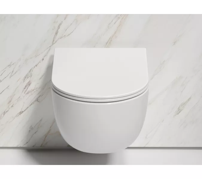 Подвесной унитаз Ceramica Nova Modena  Rimless, Выбрать цвет: Белый, изображение 3