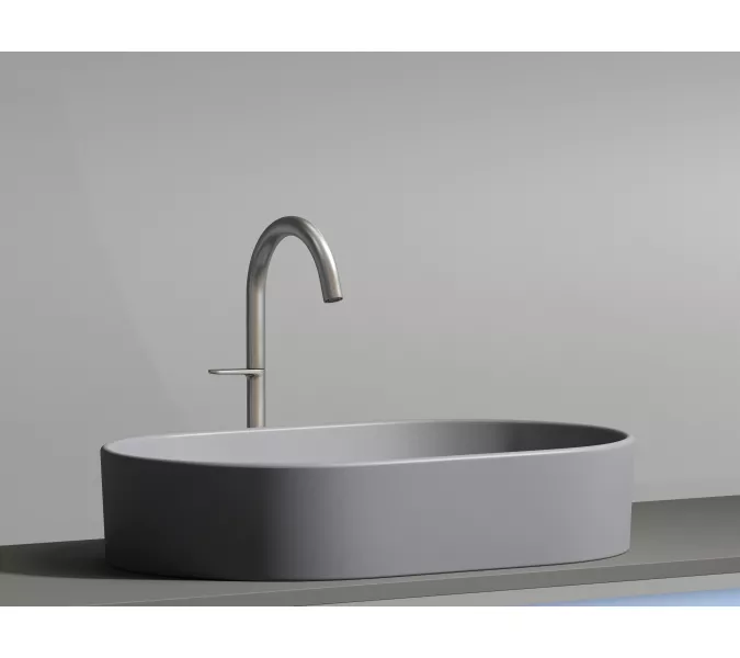 Умывальник чаша Ceramica Nova накладная овальная (цвет Антрацит Матовый) Element 608*385*122мм, Выбрать цвет: Серый антрацит, изображение 4
