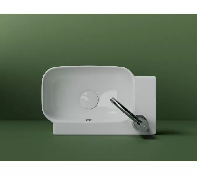 Рукомойник Ceramica Nova подвесной L/R  403*249*140, с отверстием под смеситель , с системой перелива, Ориентация: правая, изображение 4