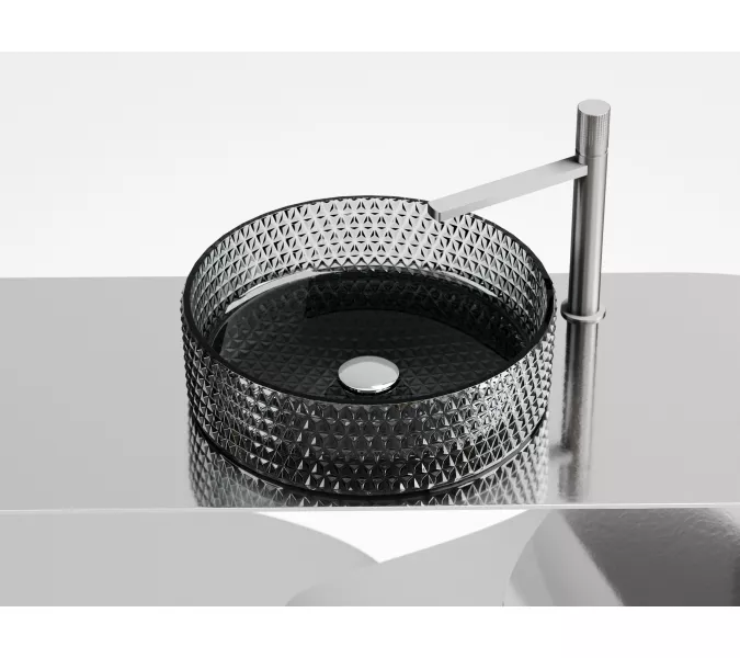 Умывальник чаша Ceramica Nova накладная круглая (цвет черный) Cristal 360*360*112мм, Выбрать цвет: Черный, изображение 2