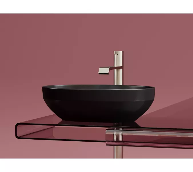 Умывальник чаша Ceramica Nova накладная овальная (цвет Черный Матовый) Element 502*363*145мм, Выбрать цвет: Черный, изображение 4