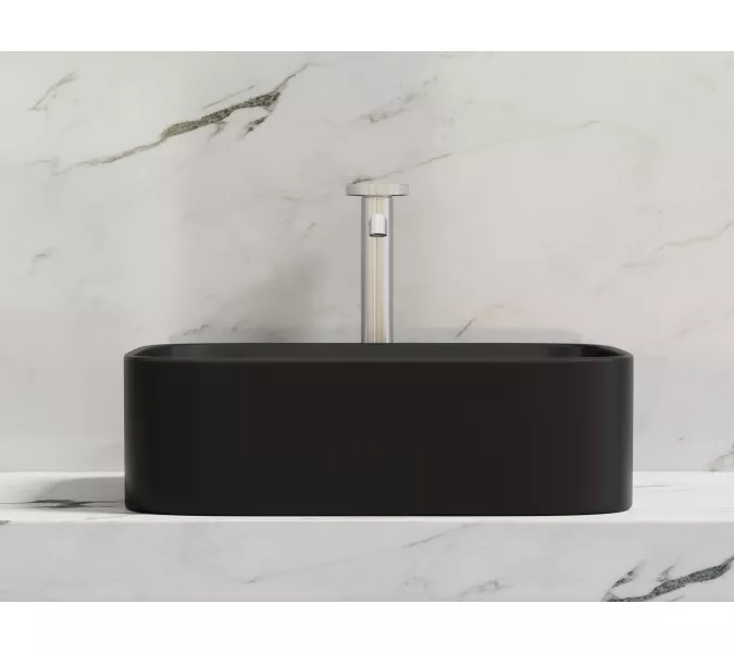 Умывальник чаша Ceramica Nova накладная прямоугольная (цвет Черный Матовый) Element 505*380*150мм, Выбрать цвет: Черный, изображение 4