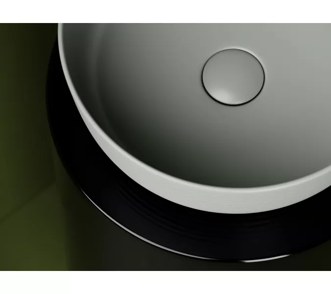 Раковина Ceramica Nova накладная круглая 356*356*135, без перелива, цвет антрацит матовый, Выбрать цвет: Антрацит матовый, изображение 4