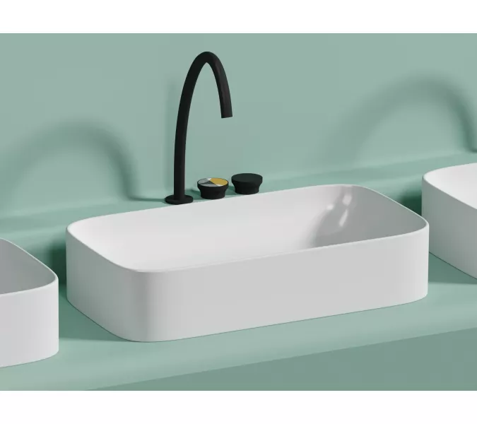 Умывальник чаша Ceramica Nova накладная ( Белый Матовый) Element 705*380*150мм, Выбрать цвет: Белый матовый, изображение 4