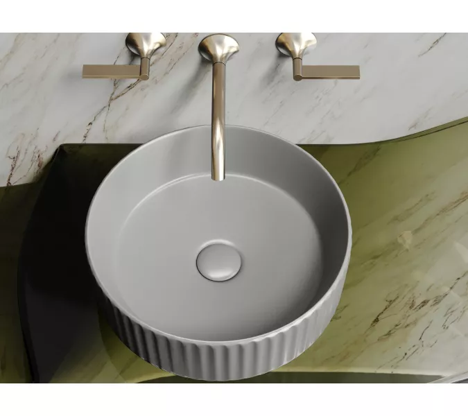 Умывальник чаша Ceramica Nova накладная круглая (цвет Антрацит Матовый) Element 360*360*115мм, Выбрать цвет: Антрацит матовый