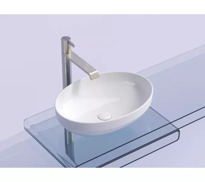 Умывальник чаша Ceramica Nova накладная овальная Element 502*363*145мм, Выбрать цвет: Белый, изображение 4