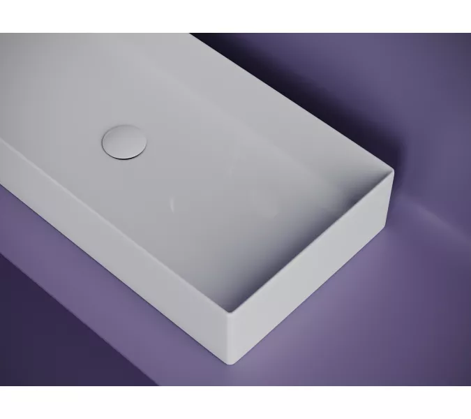 Раковина Ceramica Nova накладная прямоугольная 801*361*130, без перелива, цвет белый, Выбрать цвет: Белый, изображение 4