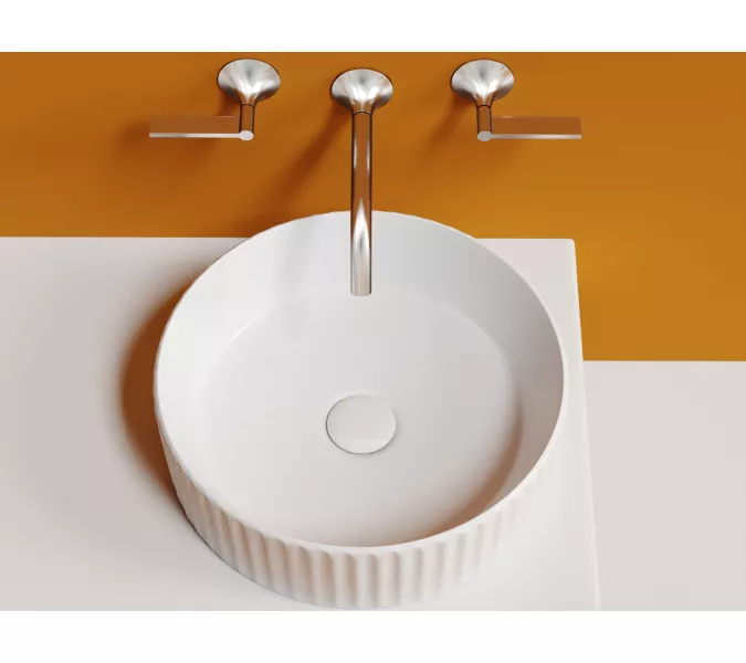 Умывальник чаша Ceramica Nova накладная круглая Element 360*360*115мм, Выбрать цвет: Белый, изображение 4