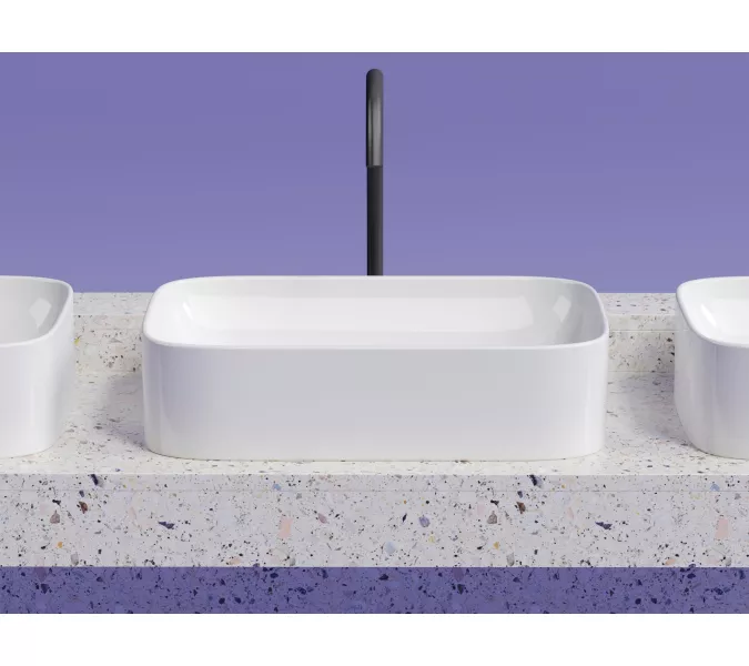 Умывальник чаша Ceramica Nova накладная прямоугольная Element 605*380*150мм, Выбрать цвет: Белый, изображение 6
