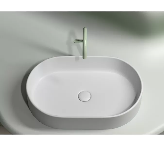 Умывальник чаша Ceramica Nova накладная овальная (цвет Белый Матовый) Element 608*385*122мм, Выбрать цвет: Белый матовый, изображение 5