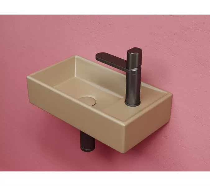 Умывальник подвесной Ceramica Nova L/R, капучино матовый Element 407*217*100, Выбрать цвет: Капучино, Ориентация: левая, изображение 5