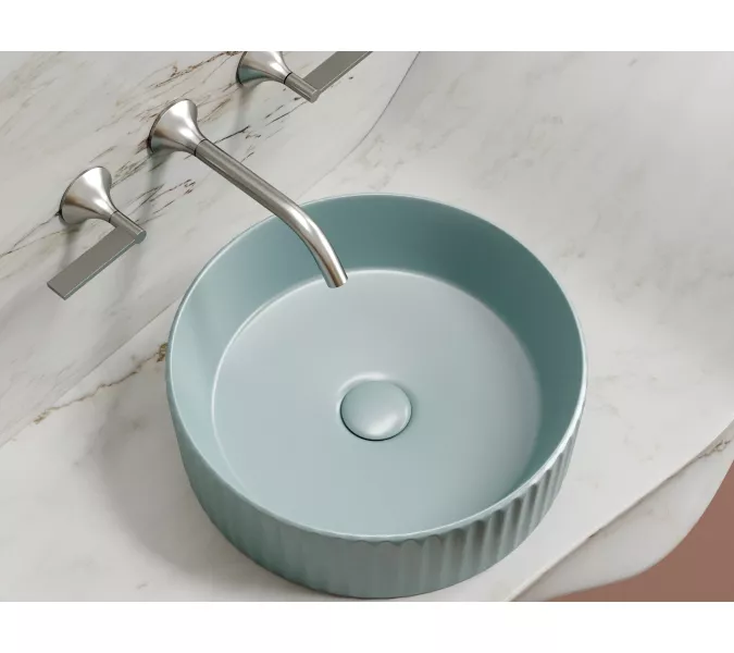 Умывальник чаша Ceramica Nova накладная круглая (цвет Зеленый Матовый) Element 360*360*115мм, Выбрать цвет: Зеленый