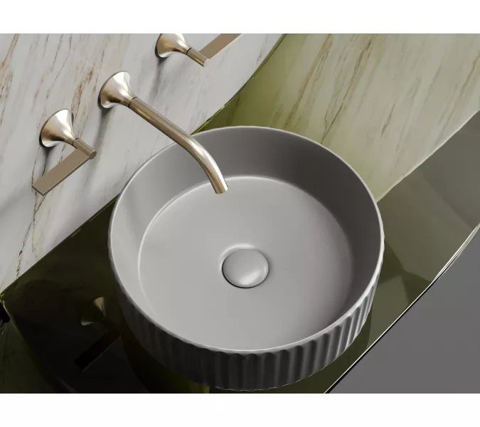 Умывальник чаша Ceramica Nova накладная круглая (цвет Антрацит Матовый) Element 360*360*115мм, Выбрать цвет: Антрацит матовый, изображение 4