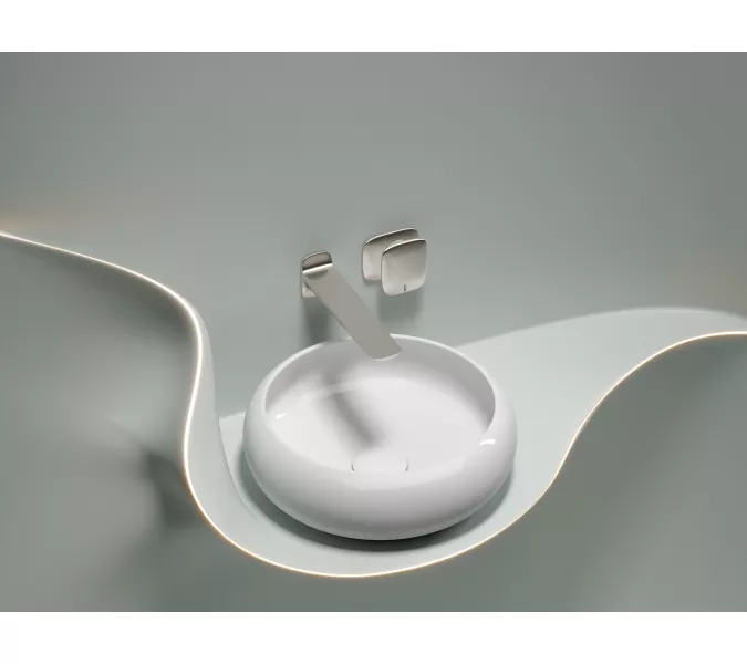 Умывальник чаша Ceramica Nova накладная круглая Element 360*360*120мм, Выбрать цвет: Белый