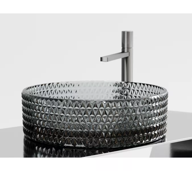 Умывальник чаша Ceramica Nova накладная круглая (цвет черный) Cristal 360*360*112мм, Выбрать цвет: Черный, изображение 5