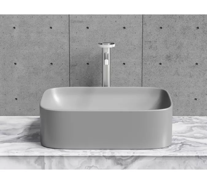 Умывальник чаша Ceramica Nova накладная прямоугольная (цвет Антрацит Матовый) Element 505*380*150мм, Выбрать цвет: Антрацит матовый, изображение 5