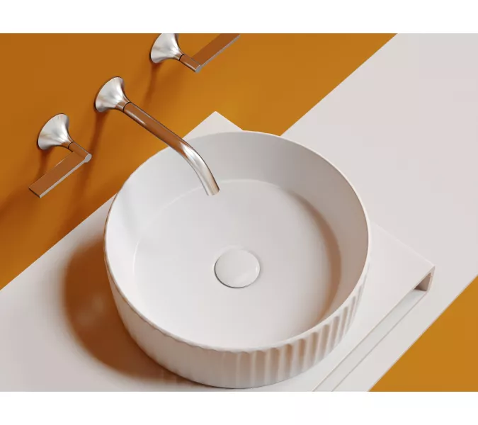 Умывальник чаша Ceramica Nova накладная круглая Element 360*360*115мм, Выбрать цвет: Белый