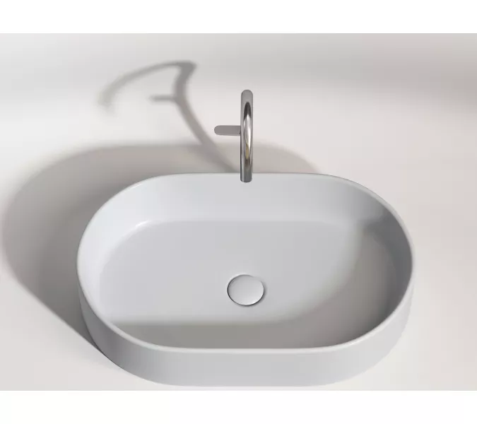 Умывальник чаша Ceramica Nova накладная овальная (цвет Серый Матовый) Element 608*385*122мм, Выбрать цвет: Серый, изображение 5