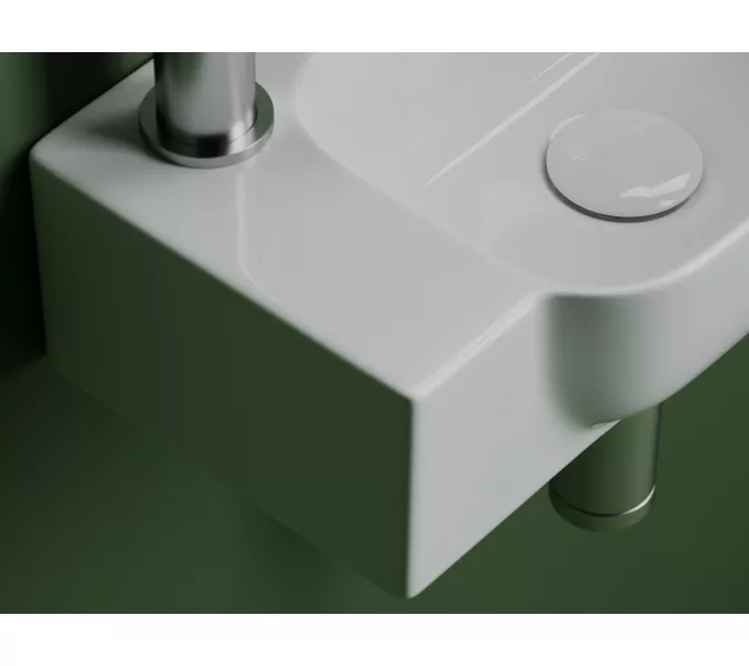 Рукомойник Ceramica Nova подвесной L/R  403*249*140, с отверстием под смеситель , с системой перелива, Ориентация: правая, изображение 5