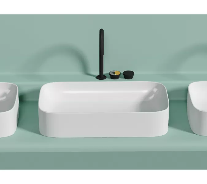 Умывальник чаша Ceramica Nova накладная ( Белый Матовый) Element 705*380*150мм, Выбрать цвет: Белый матовый, изображение 5