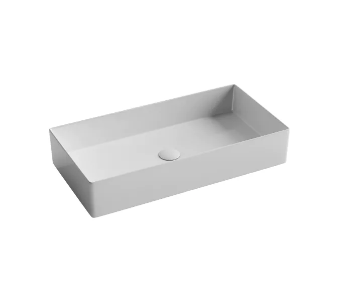 Раковина Ceramica Nova накладная прямоугольная 701*361*130, без перелива, цвет белый, арт.CN6071, Выбрать цвет: Белый, изображение 5