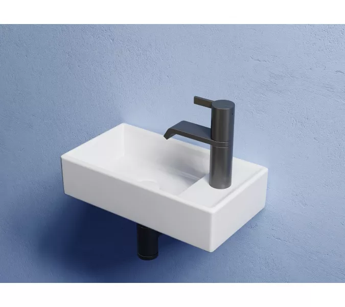 Умывальник подвесной Ceramica Nova L/R, Element 407*217*100, Выбрать цвет: Белый, Ориентация: левая, изображение 5