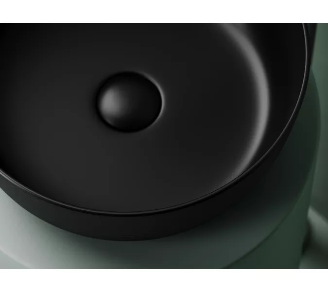 Раковина Ceramica Nova накладная круглая 356*356*135, без перелива, цвет черный матовый, Выбрать цвет: Черный, изображение 5