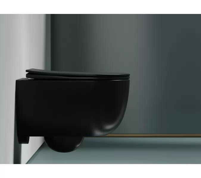 Подвесной унитаз Ceramica Nova Modena  Rimless (цвет Темный Антрацит Матовый),, Выбрать цвет: Темный антрацит матовый, изображение 5
