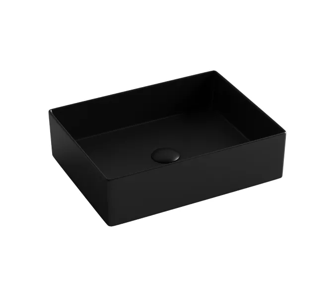 Раковина Ceramica Nova накладная прямоугольная 361*471*130, без перелива,  цвет черный матовый, арт.СN6069MB, Выбрать цвет: Черный, изображение 5